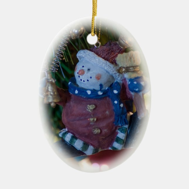 Ornement de Snowman Père Noël (Devant)