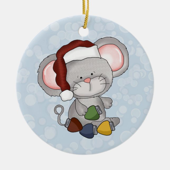 Ornement de souris de Noël (Devant)