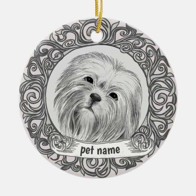 ornement de souvenir affectueux Lhasa Apso (Devant)