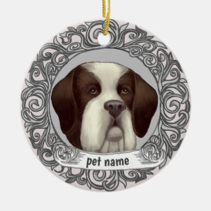 ornement de souvenir aimant du chien St Bernard