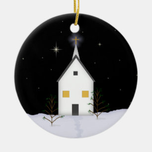 Ornement de souvenir de Noël d'église