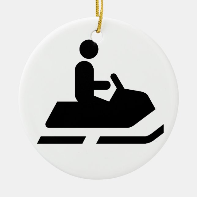 Ornement de symbole de Snowmobile (Devant)