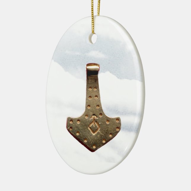 Ornement de talisman Gold Thor Hammer (Gauche)