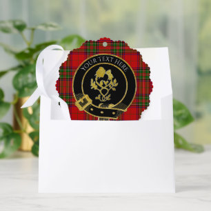 Ornement de tartan rose chardon Crête de clan écos