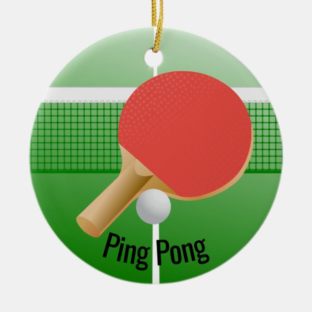 Ornement de tennis de ping pong (Devant)