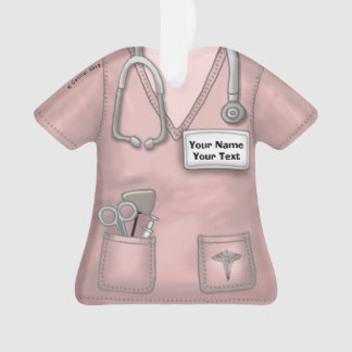 Ornement de tenue médicale d'infirmière rose