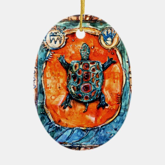 Ornement de tortue de frère de PMACarlson (Devant)