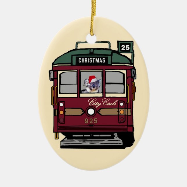 Ornement de tram de Noël (Devant)