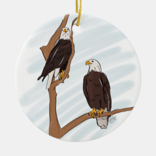 Ornement de vacances de couples de SWFEC Eagle