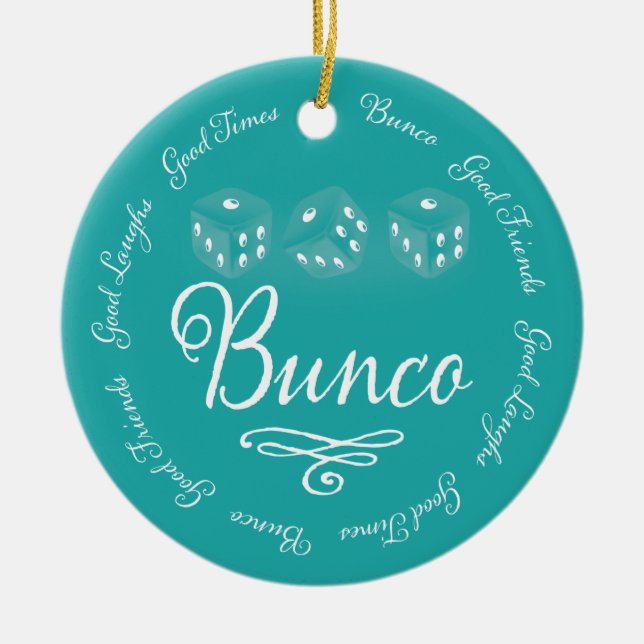 Ornement de vacances de matrices de Bunco (Devant)