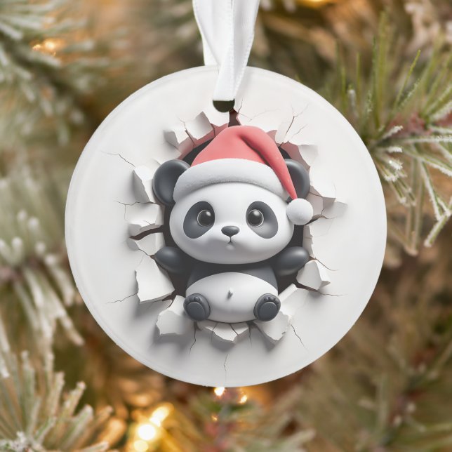 Ornement de vacances de Panda ludique (Arbre)