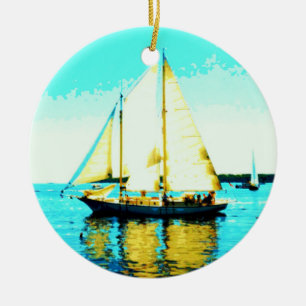 ornement de voiliers et de baleines
