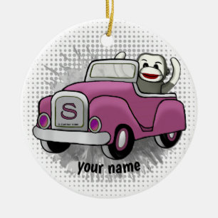Ornement de voiture de conduite de singe Sock