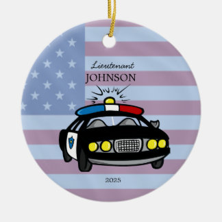 Ornement de voiture de police personnalisée