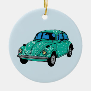 Ornement de voiture Hippie bleu