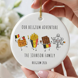 Ornement de voyage de vacances en famille en Belgi
