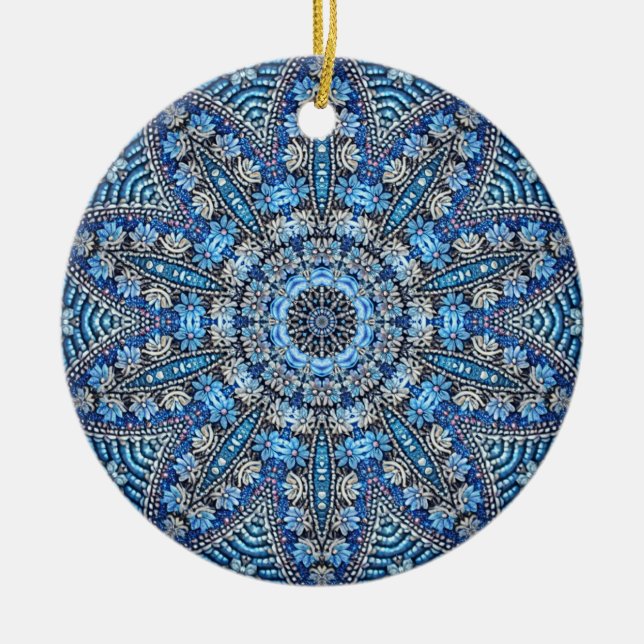 Ornement décoratif bleu (Devant)
