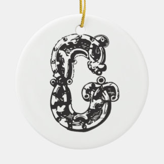 Ornement décoré d'un monogramme de Noël de la