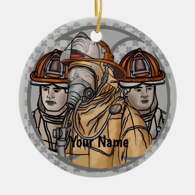Ornement d'équipe de pompiers (Devant)