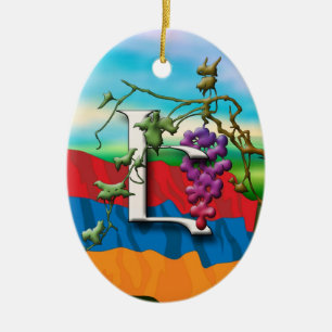 Ornement des initiales "E" d'alphabet arménien