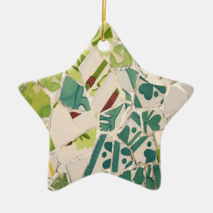 Ornement d'étoile de mosaïque de Gaudi