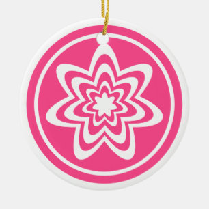 Ornement d'explosion florale, rose