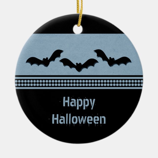 Ornement d'Halloween Batty, bleu clair (Devant)