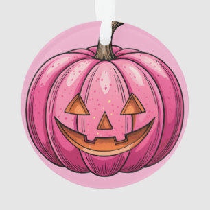 Ornement d'Halloween Citrouille rose