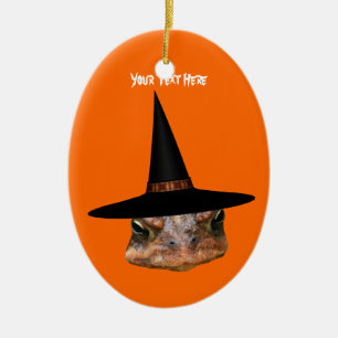 Ornement d'Halloween face crapaud de peur