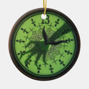 Ornement d'horloge de 13 heures