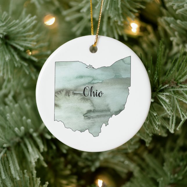 Ornement d'illustration de l'État de l'Ohio (Arbre)
