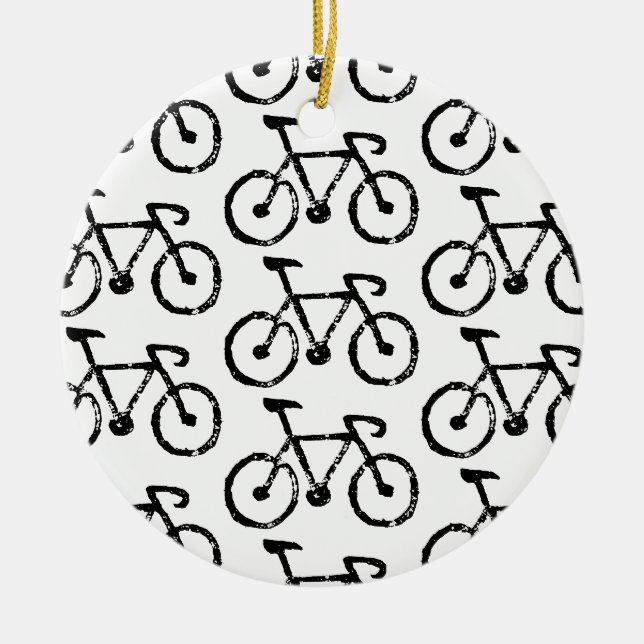 Ornement d'impression de vélo de course (Devant)