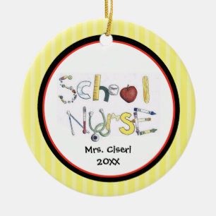 Ornement d'infirmière de l'école adorable