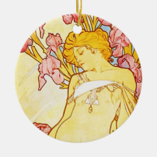 Ornement d'iris d'Alphonse Mucha