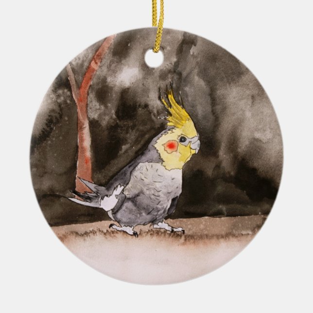 ornement d'oiseau de cockatiel (Devant)