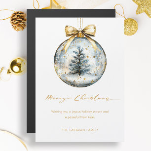 Ornement doré d'un élégant Joyeux Noël