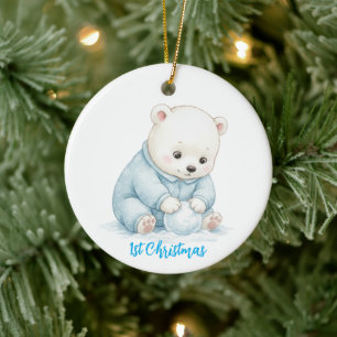 Ornement d'ours polaire mignon