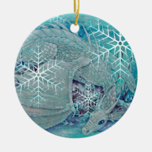 Ornement - dragon d'hiver de vacances