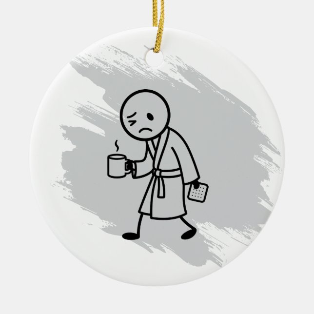 Ornement drôle de douleur de dos, café et lidocaïn (Devant)