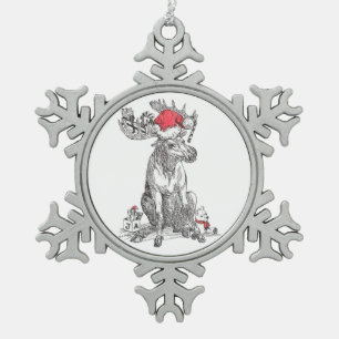 Ornement drôle de flocon de neige de Noël de fau