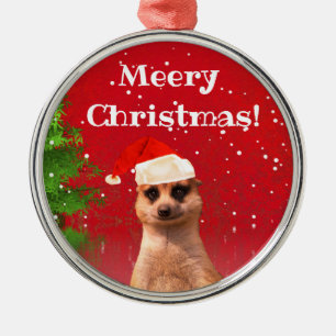 Ornement drôle de Noël de Noël de Meerkat Meery