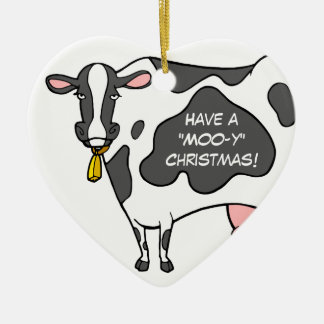 Ornement drôle de Noël de vache