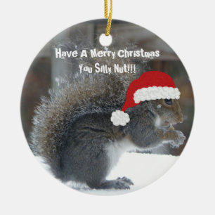 Ornement drôle d'écureuil de Noël