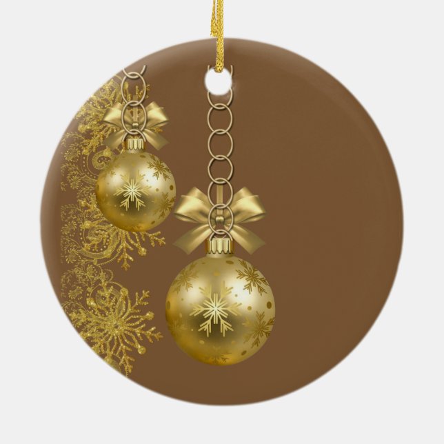 Ornement du Cercle de Noël, Boules d'or (Dos)