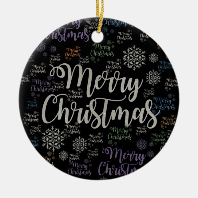 Ornement du Cercle de Noël, Joyeux Noël (Devant)