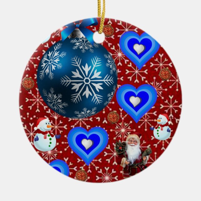 Ornement du Cercle de Noël, Snowman (Devant)