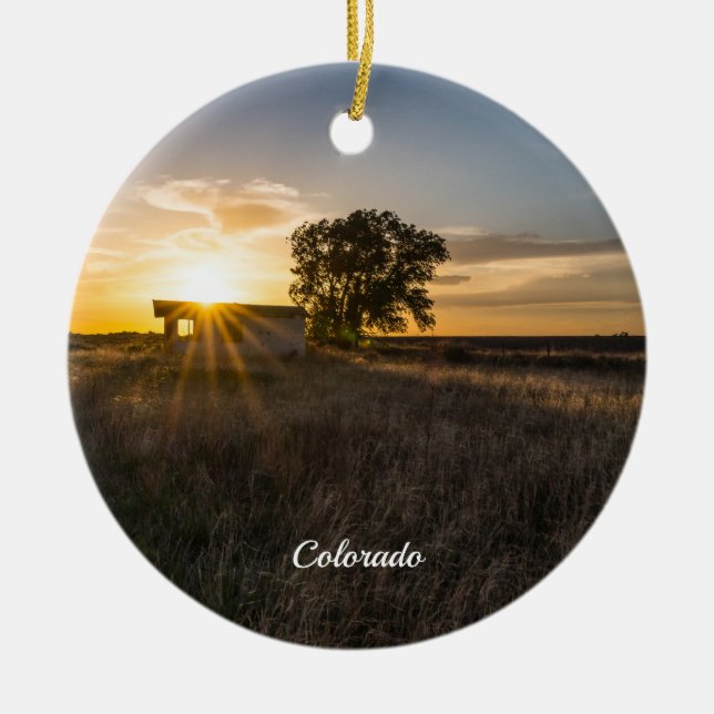 Ornement du cercle de soleil du Colorado abandonné (Devant)