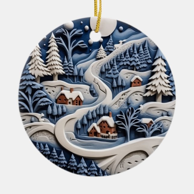 Ornement du chemin d'hiver sur la Lune (Devant)