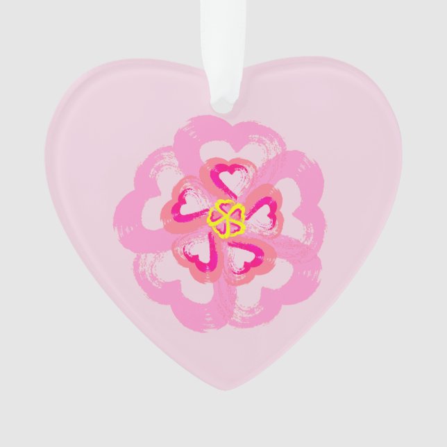 Ornement du coeur en fleurs (devant)
