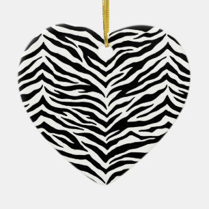 Ornement du coeur Zebra
